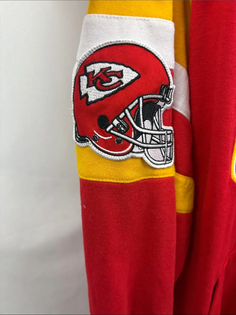 NFL Team Apparel Men’s Kansas City Chiefs Zip Up Hoodie XXL Red/Yellow Gold - Picture 3 of 8
